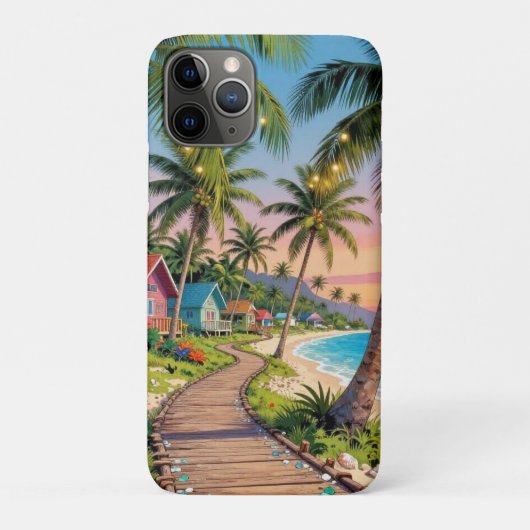 トロピカルパラダイス 海辺の コテージ 海 Case-Mate iPhoneケース (裏)