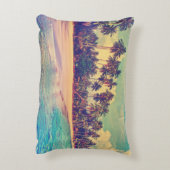 トロピカルパラダイス：海、ホテル、ビーチ。 アクセントクッション (裏面(縦))