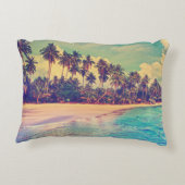 トロピカルパラダイス：海、ホテル、ビーチ。 アクセントクッション (裏面)