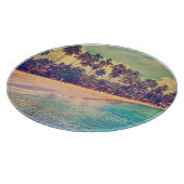 トロピカルパラダイス：海、ホテル、ビーチ。 カッティングボード (角)