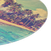 トロピカルパラダイス：海、ホテル、ビーチ。 カッティングボード (角)