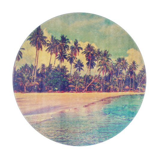 トロピカルパラダイス：海、ホテル、ビーチ。 カッティングボード (正面)