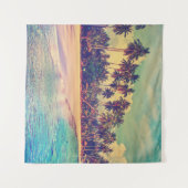 トロピカルパラダイス：海、ホテル、ビーチ。 タペストリー (正面(横))