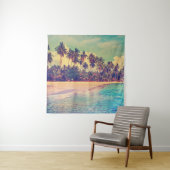 トロピカルパラダイス：海、ホテル、ビーチ。 タペストリー (インサイチュ)