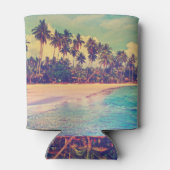 トロピカルパラダイス：海、ホテル、ビーチ。 缶クーラー (裏面)