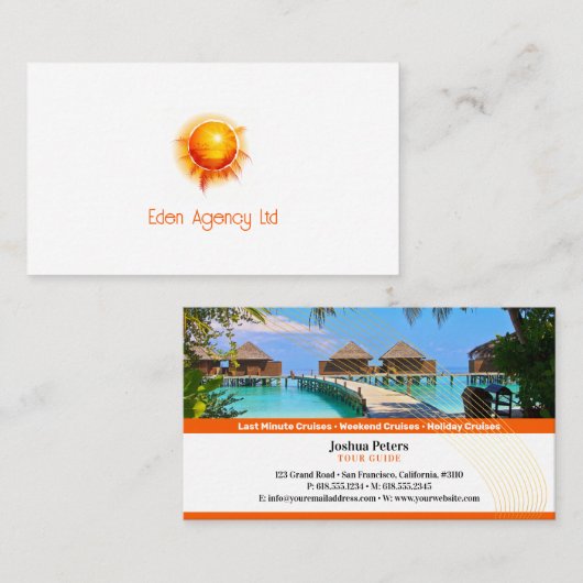 トロピカルパラダイス |観光旅行代理店 名刺 (正面/裏面)