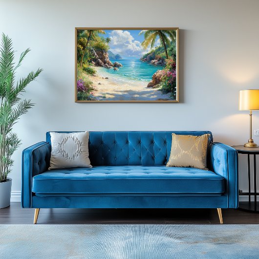 トロピカルパラダイス：閑静なビーチ脱出 キャンバスプリント