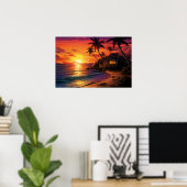 トロピカルパラダイス – Ai Poster ポスター (ホームオフィス)