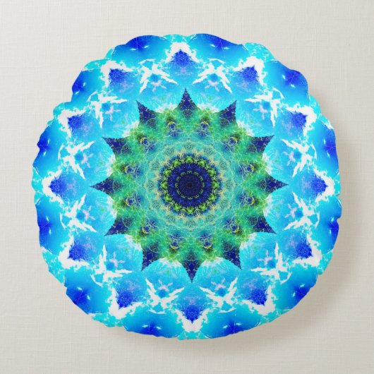 トロピカルパルサースターマンダラ ラウンドクッション (正面)