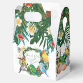 トロピカルパロカラフルツのエキゾチックな鳥の赤ちゃんシャワー フェイバーボックス (オープン)