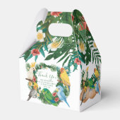 トロピカルパロカラフルツのエキゾチックな鳥の赤ちゃんシャワー フェイバーボックス (正面サイド)