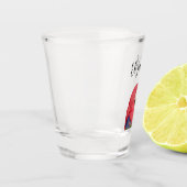 トロピカルパロッカラフルトマコースケッチ ショットグラス (左)