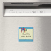 トロピカルパロッツSave the Date Magnet マグネット (インサイチュ (食洗機))