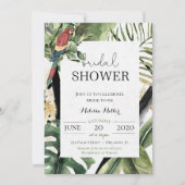 トロピカルパロットジャングル ブライダルシャワー 招待状 (正面)