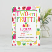 トロピカルパロットトゥッティフルーツバースデーパーティー 招待状 (スタンド正面)