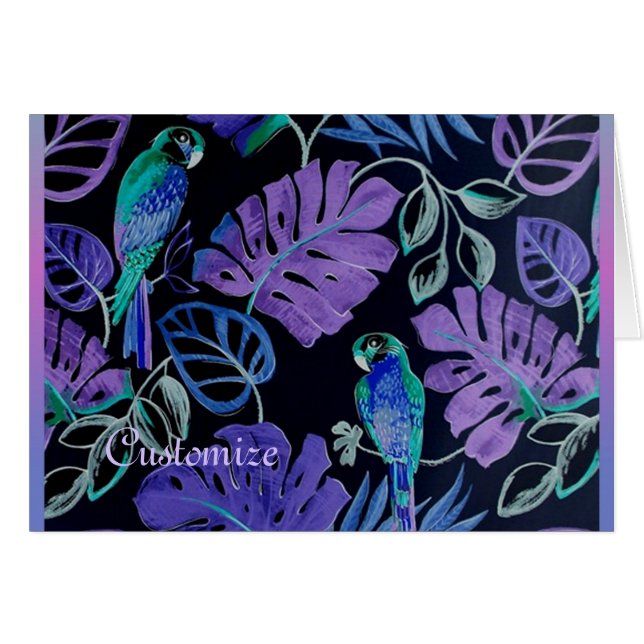 トロピカルパロットパラダイスカード (正面横)