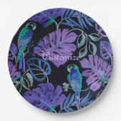 トロピカルパロットパラダイス紙プレート ペーパープレート (正面)