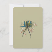 トロピカルパロットペア ウェディングRSVPカード 招待状 (裏面)