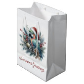 トロピカルパロット シーズンズ グリーティングス クリスマス ミディアムペーパーバッグ (正面アングル)