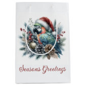 トロピカルパロット シーズンズ グリーティングス クリスマス ミディアムペーパーバッグ (正面)