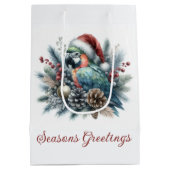 トロピカルパロット シーズンズ グリーティングス クリスマス ミディアムペーパーバッグ (裏面)