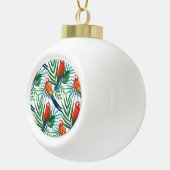 トロピカルパロット:シームレスヤシ セラミックボールオーナメント (右)