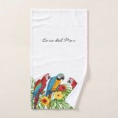 トロピカルパロ離れツサマーハウス名ホワイト バスタオルセット (ハンドタオル)