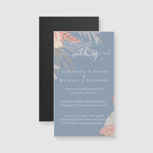 トロピカルパンパスグラステラコッタ結婚ズ (正面/裏面)