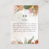 トロピカルパンパスグラステラコッタ結婚ズ エンクロージャーカード (裏面)