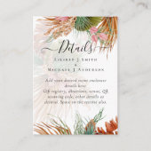 トロピカルパンパスグラステラコッタ結婚ズ エンクロージャーカード (正面)