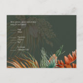 トロピカルパンパスグラステラコッタ結婚ズ ポストカード (裏面)