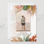 トロピカルパンパスグラスフォトテラコッタ セーブザデート (正面)