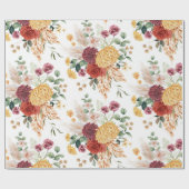 トロピカルパンパスグラ素朴スフラワーガーデン ラッピングペーパー (フラット)
