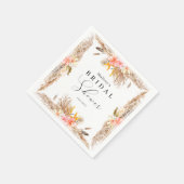 トロピカルパンパスブライダルシャワー スタンダードカクテルナプキン (角)