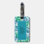 トロピカルパーソナライズされたスタイリッシュラゲッジタグ ラゲッジタグ (裏面縦)
