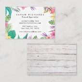 トロピカルパーソナライズされたビーチ旅行名刺 名刺 (正面/裏面)