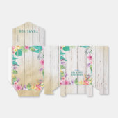 トロピカルパーソナライズされたビーチ結婚式の贈り物のお願い フェイバーボックス (折り畳みなし)