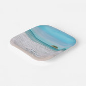 トロピカルパーソナライズされたビーチ「Happy Retiment」 ペーパープレート (傾斜あり)