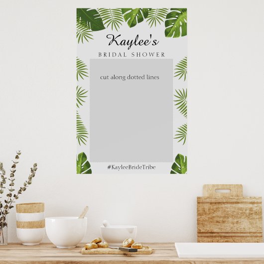 トロピカルパーティーの写真ブースフレーム ポスター (キッチン)