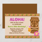 トロピカルパーティーの招待状 招待状 (正面/裏面)
