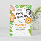 トロピカルパーティーアニマルズサファリジャングル招待状 招待状 (スタンド正面)