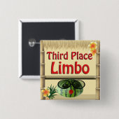 トロピカルパーティーティキハットサードプレイスリンボボタン 缶バッジ (正面&裏面)