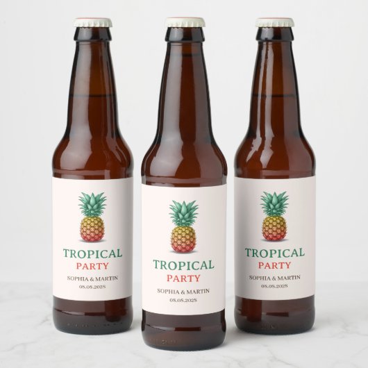 トロピカルパーティーリトロパイナップル ビールラベル (ボトル)