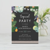 トロピカルパーティールアウ(ハワイ式宴会)アロハメン誕生日招待状 招待状 (スタンド正面)