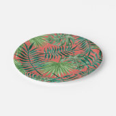トロピカルパーティ ヤシの葉 ビーチ ウェディング ペーパープレート (アングル)