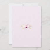 トロピカルパープルオーキッドフラワー結婚式招待状 招待状 (裏面)