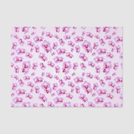 トロピカルパープルオーキッド花の写真パターン 薄葉紙 (正面)