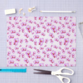 トロピカルパープルオーキッド花の写真パターン 薄葉紙 (クラフト)