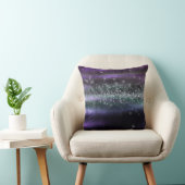 トロピカルパープルティール(緑がかった色)グリーンシルバースターズグリッター クッション (椅子)