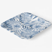 トロピカルパープルブルーフローラブライダルシャワー ペーパープレート (傾斜あり)